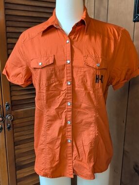 Harley Davidson Short Sleeve Button Up Shirt